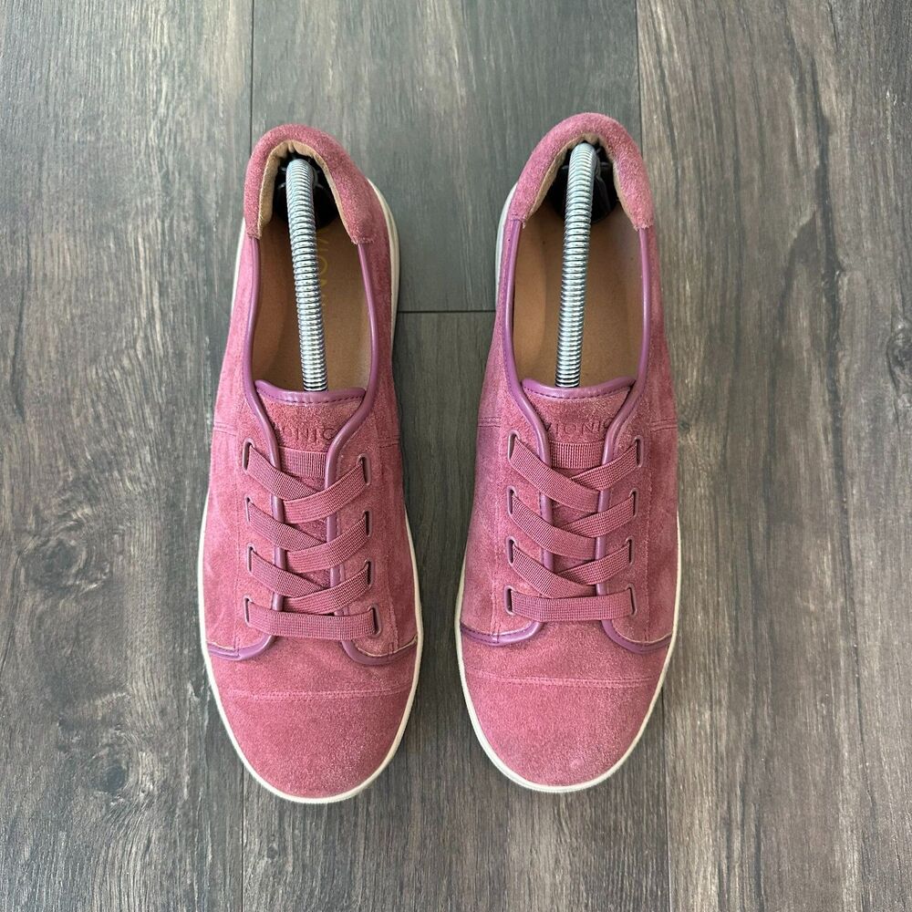 Vionic Slip-On Sneakers Jean Suede Magenta Berry Purple Orthotic Shoes Size 9.5 - Picture 2 of 10